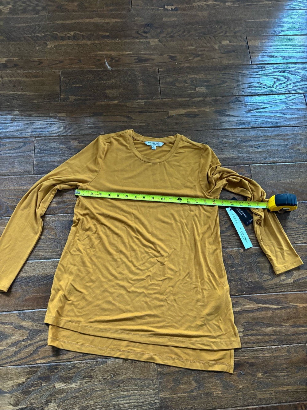 Liverpool Mustard Crewneck Long Sleeve Top